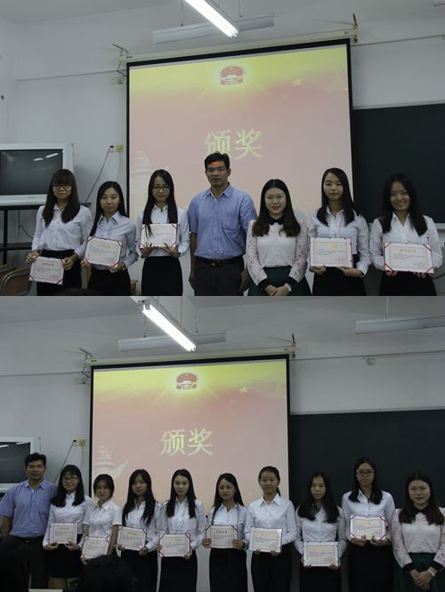 张书记韦优秀干事干部颁奖